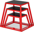 Plyometric Jump Box, Plyo Box with 15 * 18 Inch Rectangular Surface, Heavy Duty Steel Step Up Box , Anti-Slip Jump Trainers for Home Gym Workout, Condition Strength Training with Sizes 12'', 18'', 24''