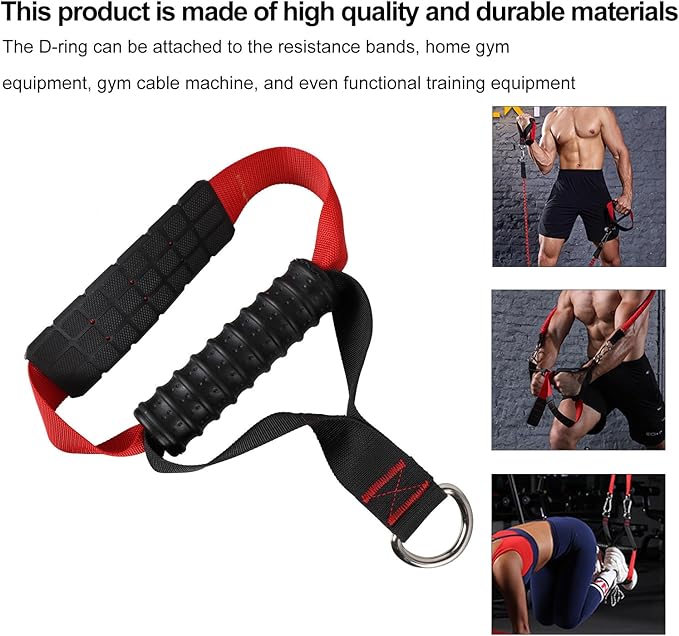 BESPORTBLE Pull Rope Handle Non-Slip Fitness Strap Exercise Handle Grip for Home Resistance Band Arms Strength Training DIY Fitness Equipment Attachment
