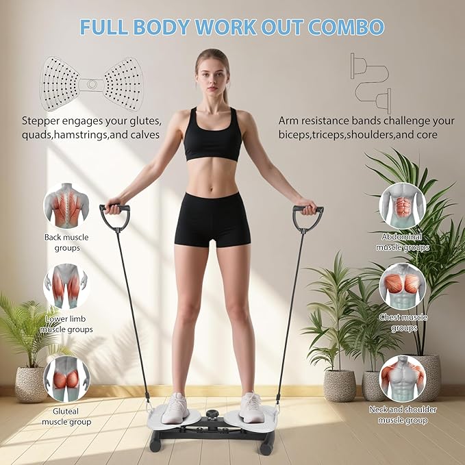 waist twister，waist twisting machine twister board with 300 lbs Weight Capacity, Noiseless Fitness Tool Foot Massage, Core Workout for Belly Fat Loss Anti-Slip Home Gym Equipment for Women Men Grey