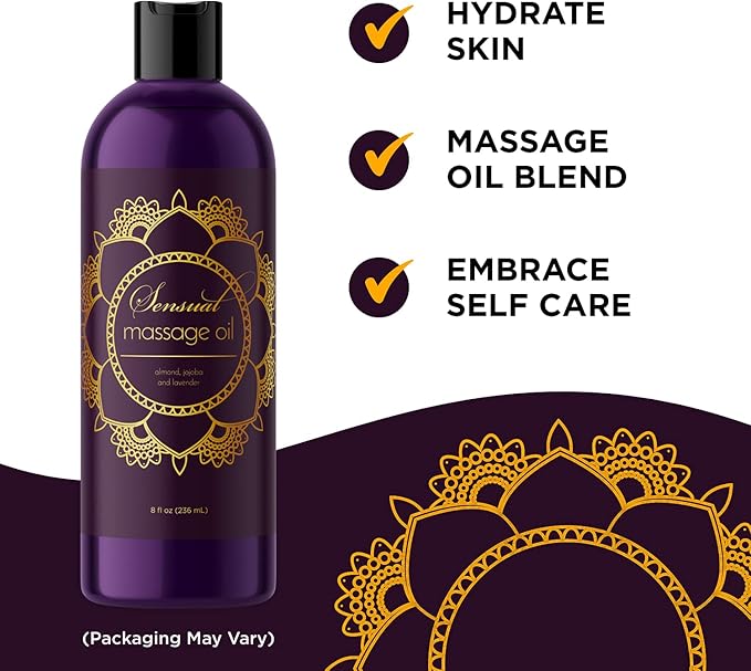 Maple Holistics Massage Oil Kit - Aromatherapy Lavender and Flirty Berry Oils for Massage Therapy and Sensual Aromatherapy - Made With Pure Essential Oils