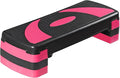 31" Aerobic Step Platform, Adjustable Height Exercise Workout Stepper, Stackable Risers Stepper for Exercise at Home Gym Workouts Fitness Equipment