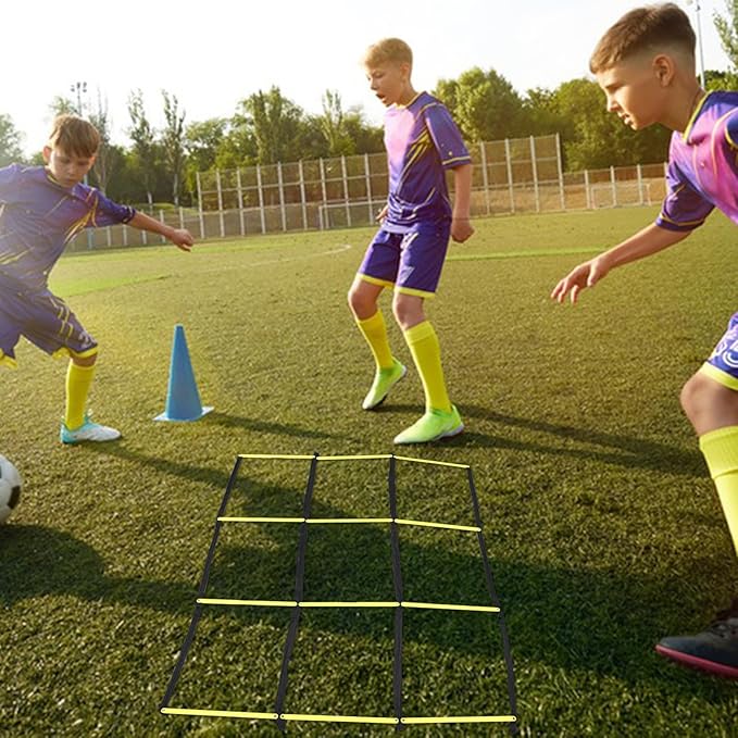 Milisten Agility Training Equipment: Foldable Agility Ladder for Football and Soccer Training - Speed Rope Ladder for Footwork Drills - Sports Exercise Supply