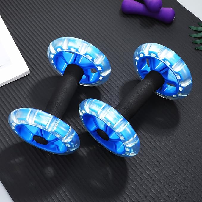Twin-wheel Ab Roller Fitness Wheel Strengthening Exercise Device for Home Gym Weight Loss and Abdominal Shaping Training