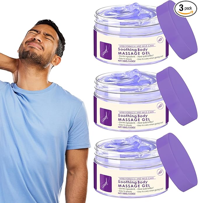 Soothing Body Massage Gel for Daily Use - 3.53oz, with Artemisia Leaf & Ginger Extract, Lightweight Non-Greasy Formula with Cooling Sensation(3)