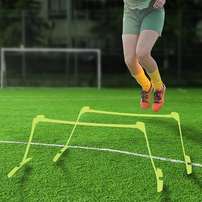 2pcs Agility Speed Training Agility Hurdles for Athletes, Adjustable and Collapsible Hurdle and Agility Ladder Set for Athletes