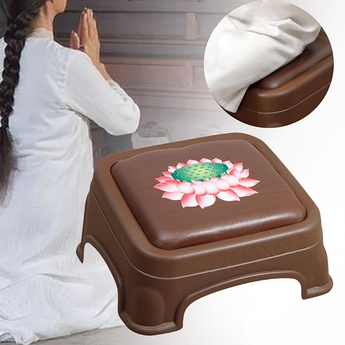 Meditation Seat Kneeling Meditation Stool Versatile Bring Good Luck, Fortune Prayer Stool Meditation Bench for Studio Kneeler