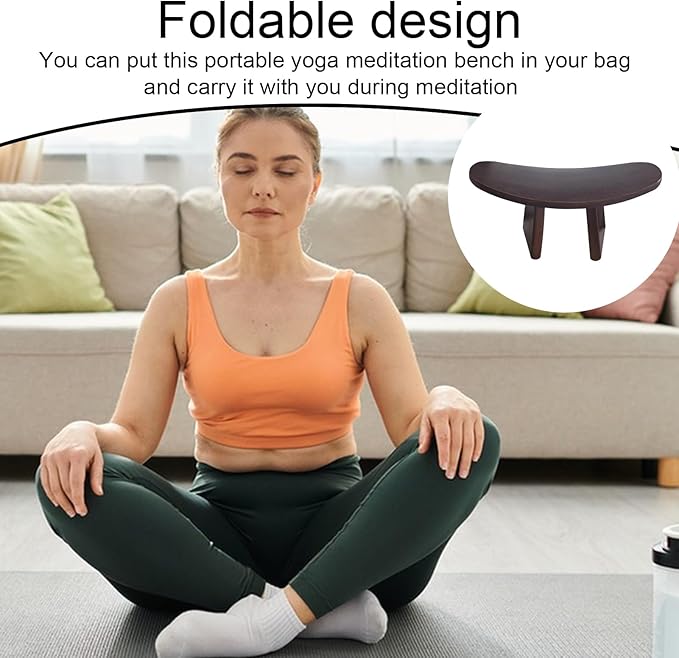 Meditation Bench - Ergonomic Kneeling Stools, Bench Meditation Chair | Portable Comfortable Kneeling Seat, Yoga Or Sitting Buddhism Low Seats for Women Mom Gatherings Home Kneeling Church Worship