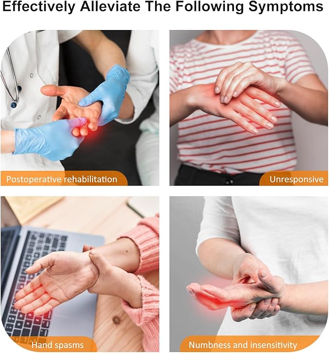 Rehabilitation Robotic Gloves for Stroke and Hemiplegia Recovery, Rechargeable Stroke Hand Recovery Device, Hand Function Training, Finger Exerciser Device for Arthritis Patients (Orange Left Hand L)