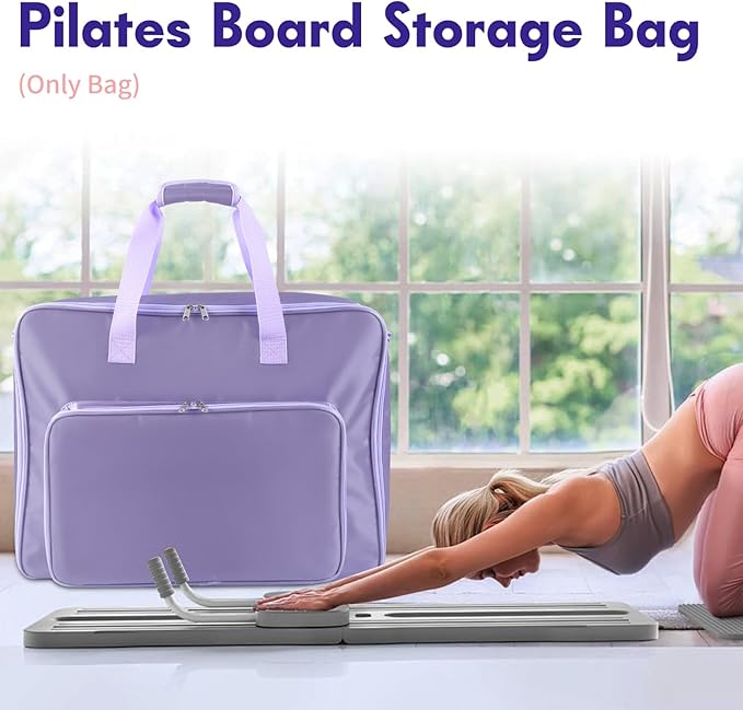 Storage Bag for Pilates Board, Pilates Board Organizer, Shoulder Gym Bags with Multi Pockets Portable Carrying Bag for Gym, Pilates, Yoga, Outdoor Exercise, Home Storage, Daily Use, Bag Only