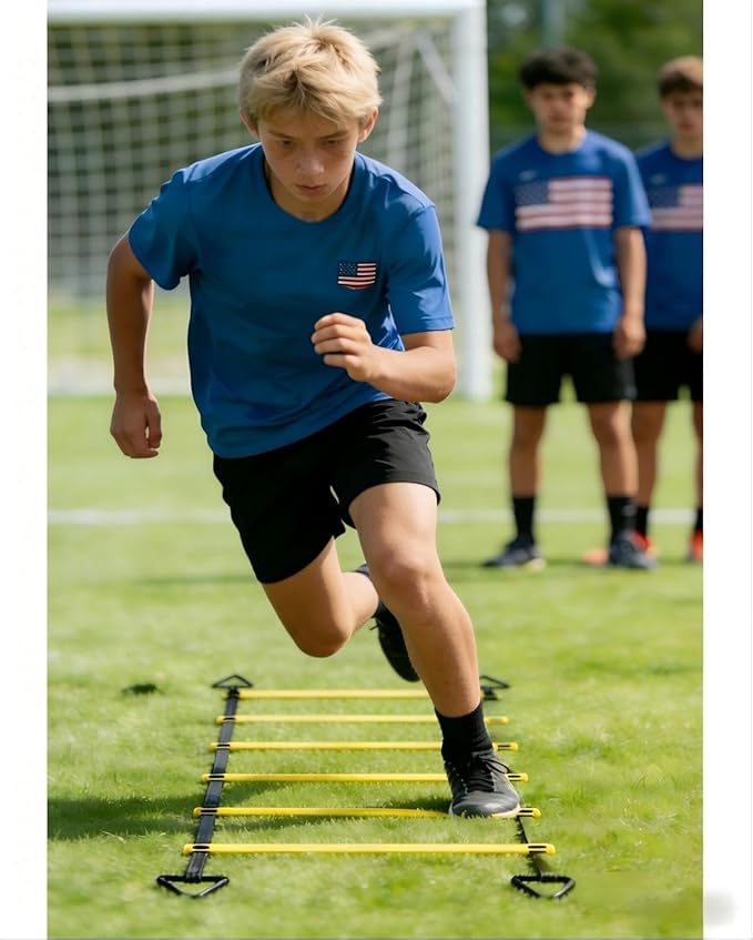 6 Packs Agility Ladder Speed Training Set - 36 Detachable Rungs (20 Inches Each) with 24 Ground Stakes, Portable Exercise Ladders for Soccer Football Footwork Training w/Carry Bag