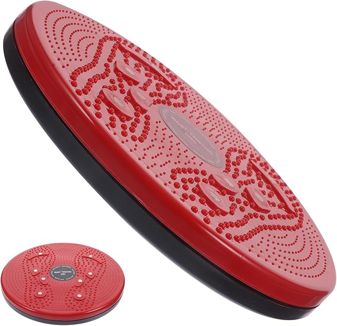 BESTonZON Waist Twisting Disc Fitness Twisting Board Red Compact Indoor Workout Tool for Core Strength and Slimming Exercise