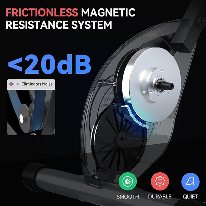 Foldable Exercise Bike for Small Apartments, Stationary Bikes for Home, Indoor Portable Cycling Bike with 16-Level Magnetic Resistance, 260LBS Capacity, 5.5 LBS Flywheel, for Small Space Workout 816