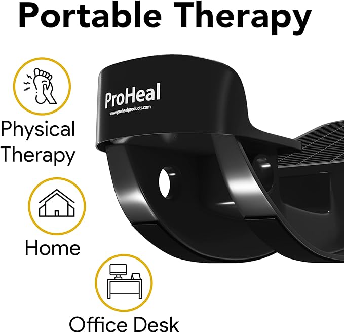 ProHeal Achilles Tendonitis Relief Foot Rocker - Calf Stretcher with Spiked Ball Massager - for Plantar Fasciitis - Calf, Foot, Heel, and Ankle Stretcher - Lower Leg Pain