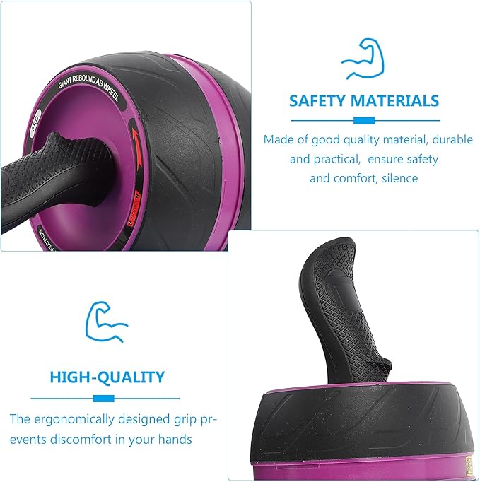 TOYANDONA Ab Roller Wheel Core Workout Exercise Wheel with Automatic Rebound Abs Material Fitness Roller for Home Training and Abdominal Strengthening