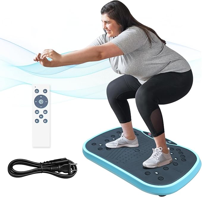 Vibration Plate Exercise Machine Whole Body Vibration Platform for Home Workout, Fitness Equipment for Weight Loss, Muscle Toning, and Full-Body Training