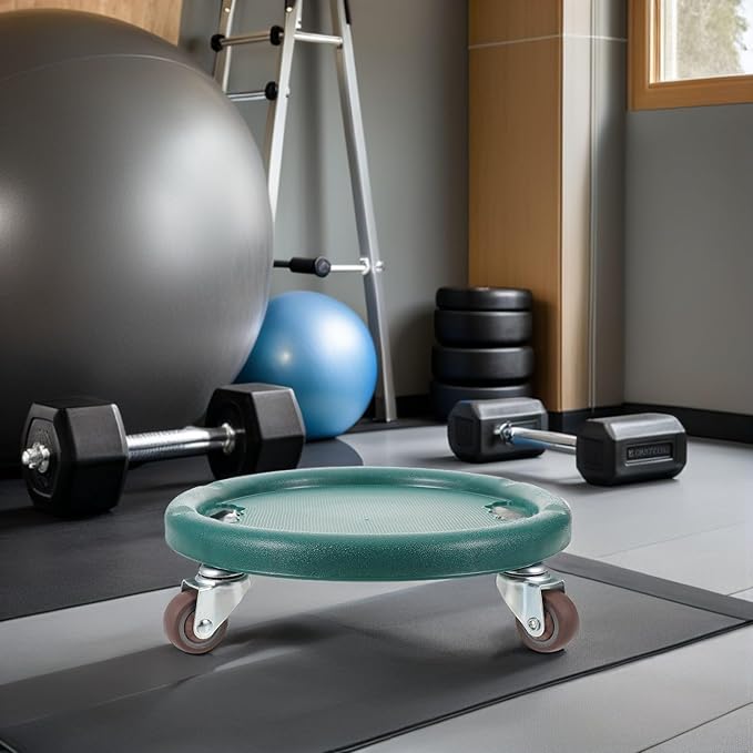DOITOOL Ab Roller Wheel Fitness Equipment 4-wheel Silent Core Workout Abdominal Trainer Green for Home Gym Strength Training
