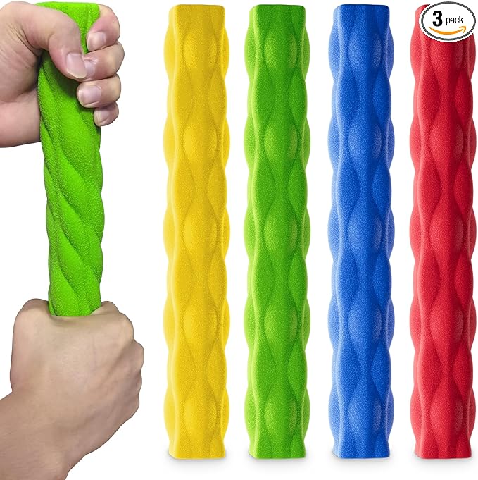 Resistance Bar for Physical Therapy 3Pack,Flexible Non-slip Twisting Hand Exercise Bar,Relieves Tendonitis Pain&Improve Grip Strength,Hand Therapy Bar for Injury Recovery & Tennis Elbow