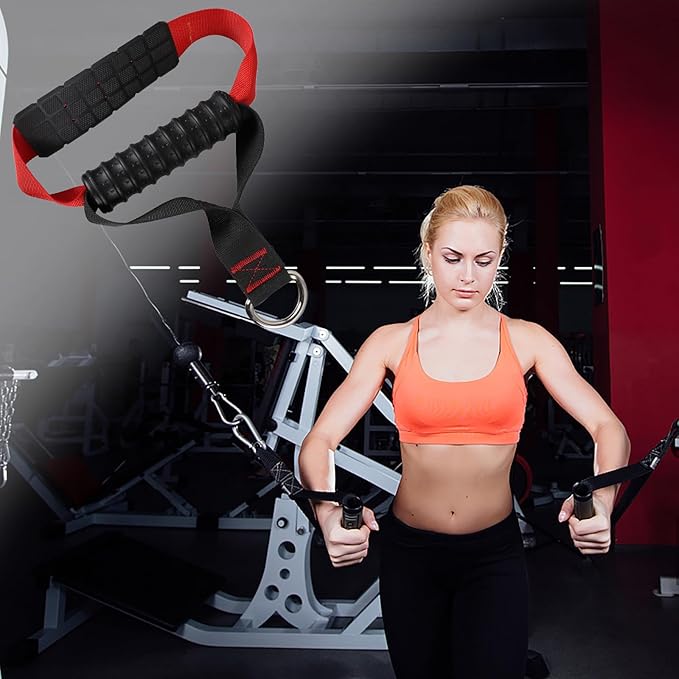 Tension Device Fitness Grip Non-slip Handle Workout Pull Rope Handle Strength Training Attachment for Arm and Tricep Exercises