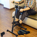 Sit Down Pedal Exerciser for Seniors, Hand Arm Leg Knee Peddler Exerciser, Adjustable Fitness Equipment for Seniors, Elderly Home Bike Trainer for Total Body
