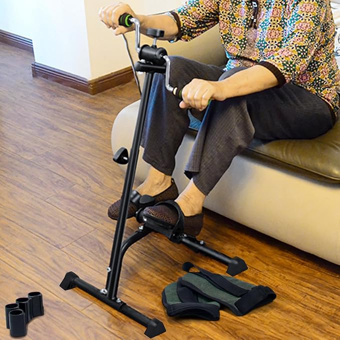 Home Elderly Exercise Bike Adjustable Arm Leg Knee Scooter Upper and Lower Extremity Rehabilitation Machine Low Impact Whole Body Exercise Equipment