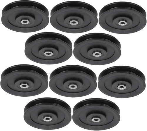 10pcs 115mm Nylon Fitness Bearing Pulley, Gym Accessory Strength Training Equipment, Home Gym Attachments with Iron Core, Durable Exercise Pulley for Health Club and F