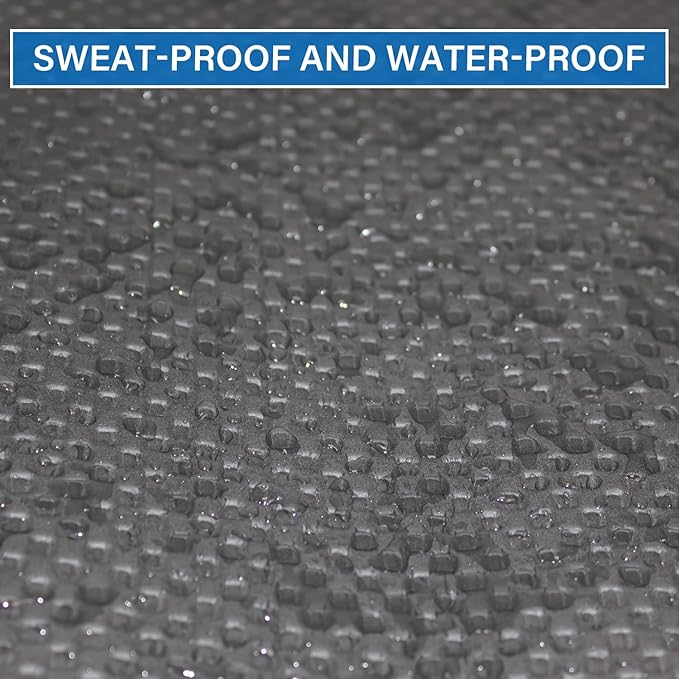 2PCS Fitness Equipment Mats and Floor Protector, Non-Slip Mat Rowing, Rowing Machine Bike Mat for Carpet & Hardwood Floors, Exercise Bike Mats (Two Pieces:36 * 12 inch)