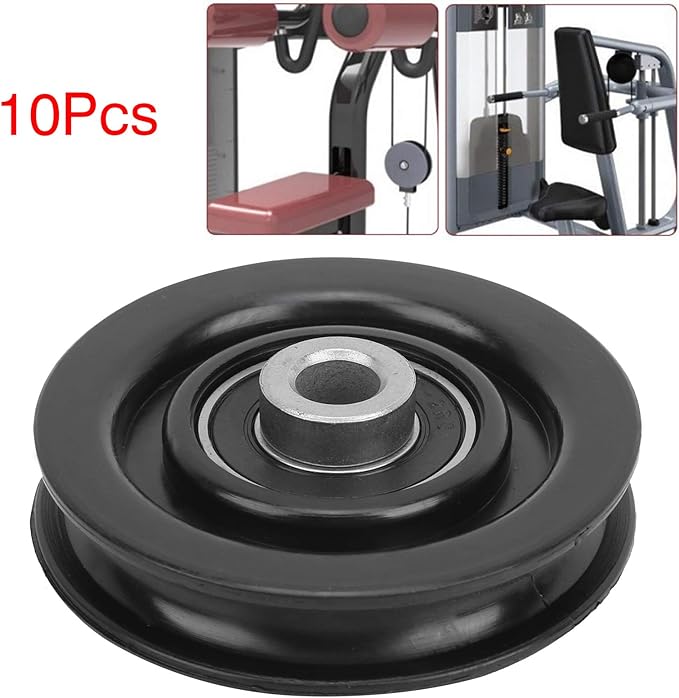 Nylon Iron Pulley for Exercise Equipment | 10PCS Heavy Duty Gym Attachments | Home Gym/Garage Door Pulley System | Strength Training Accessories
