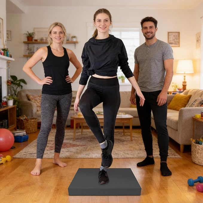 Stability Pad,20x16 Inch Non Slip Soft Thick - Balance Foam Pad Exercise Equipment - for Women Men Home Gym Floor Yoga Workout Physical Training Stretching