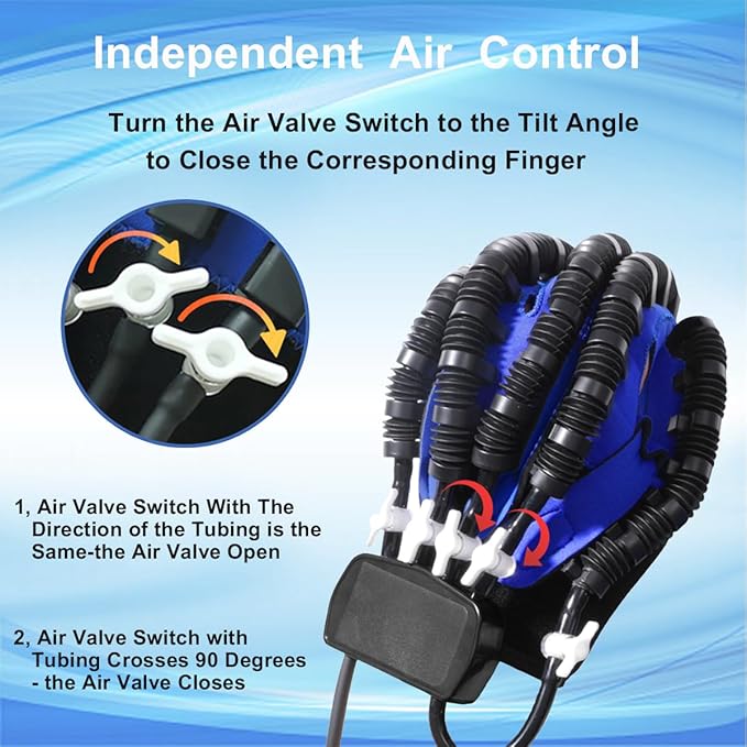 Rehabilitation Robot Gloves,Robot Rehabilitation Gloves,Hand Rehabilitation Equipment,Stroke Hemiplegia Glove(Left Hand-M)