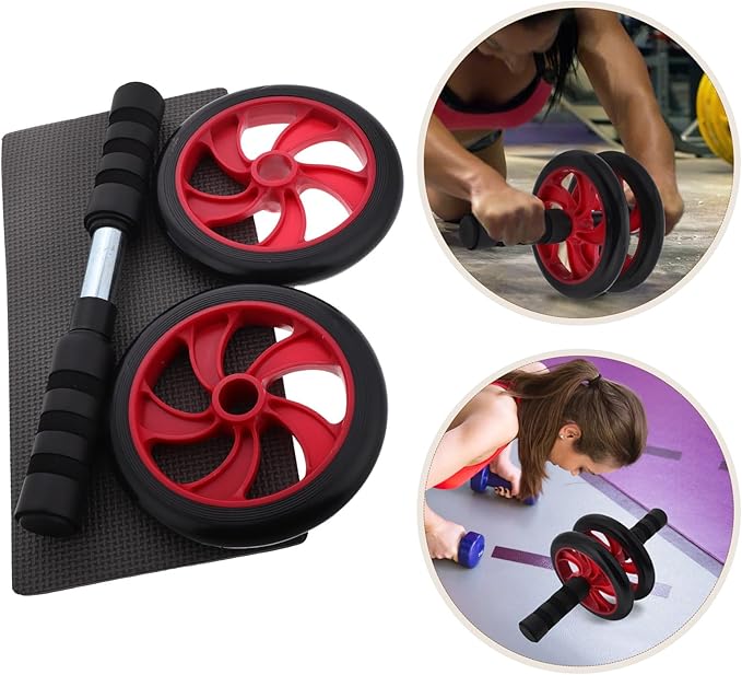 DOITOOL Ab Roller Wheel for Core Workout Quiet Fitness Abdominal Wheel with Non-slip Handles Home Gym Equipment for Indoor and Outdoor Abdominal Training