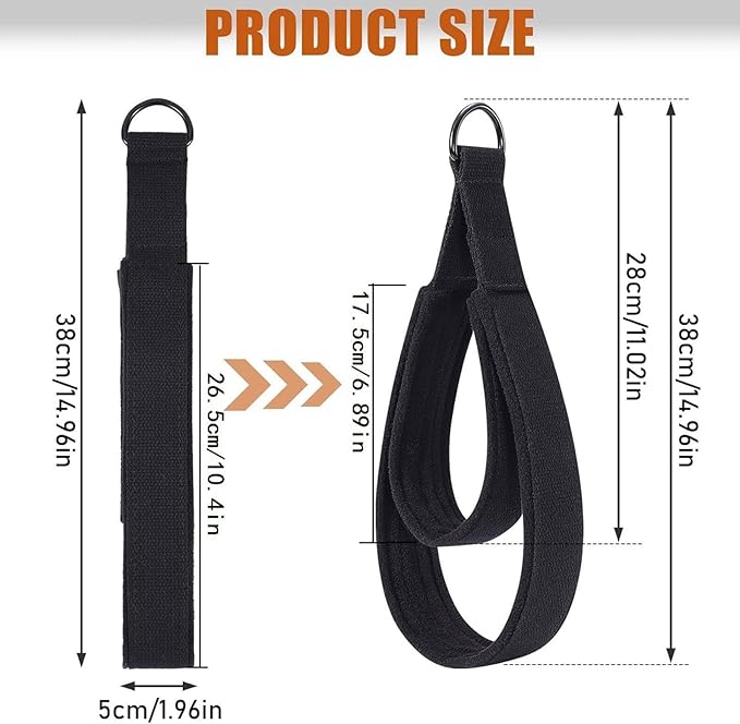 Pilates Straps for Reformer,Exercise Enhanced Thickness,Comfortable Foot and Hand Straps,Double Loops for Fitness