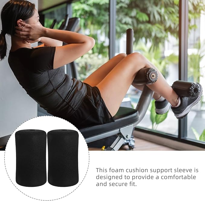 Mipcase 4pcs Foam Foot Pads Rollers Replacement Roller Pad for Leg Extension Sponge Cover for Weight Bench