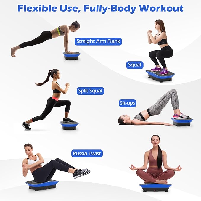 Goplus Vibration Plate Exercise Machine, Vibrating Platform for Lymphatic Drainage w/Remote, LED Display, Home Workout Full Body Shake Board for Weight Loss