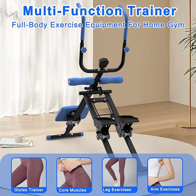 2 in 1 Stair Stepper And Ab Workout Machine, Stepper Machine with Adjustable Handlebar, Vertical Climber Workout Equipment for Home Gym, Core and Glute Workouts Equipment for Women