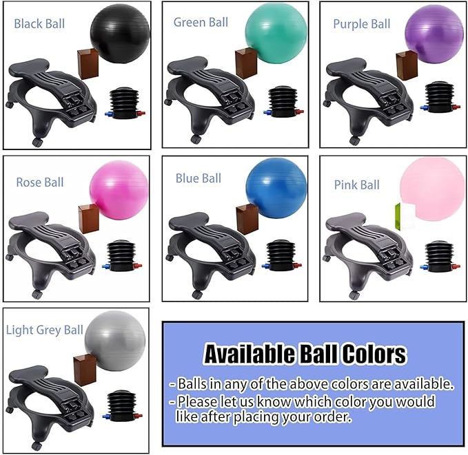Yoga Ball Chair,Yoga Ball，Exercise Ball, Yoga Ball Chair Ergonomic Exercise Ball Chair Purple Yoga Ball Chair with Wheels Ball & Foot Pump Sitting Balls for Teenagers Adults