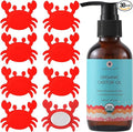 30Pcs Castor Oil Patch for Belly Button with 4oz Organic Castor Oil in Glass Bottle, Castor Oil Pack Belly Button Patches for Stomach Hand Self Adhesive (30pcs Crab Pack with Oil)