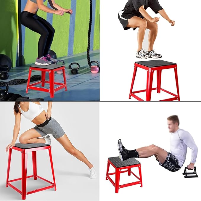 Plyometric Boxes Steel Plyo Box Fitness Exercise Jump Box For Home Gym Plyometric Jumping Exercises