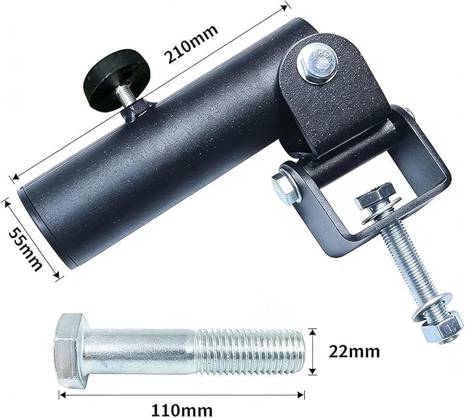 Row Post Attachment Easy to Install Rotatable Barbell Fit 2” Bar for Strength Training Workout