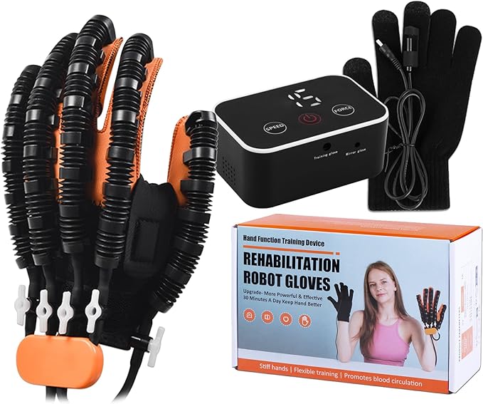 Rehabilitation Robot Gloves for Stroke Recovery Hemiplegia Finger Hand Function Rehabilitation Therapy Arthriti Glove (Right Hand S)