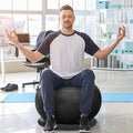 ROYUMI Exercise Ball Chair for Yoga/Fitness, Stability Ball Chair for Office Adults Desk, Pregnancy Ball Chair with Pump, Improve Balance (Size : 55 cm (21 5/8"")), 36655