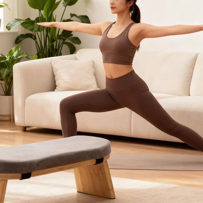 Meditation Bench, Zen Stool Prayer Bench Folding Kneeling Stool with Magnetic Hinge Locks 5 Tilt for Comfortable Posture Cotton Cushion Non Slip Pads