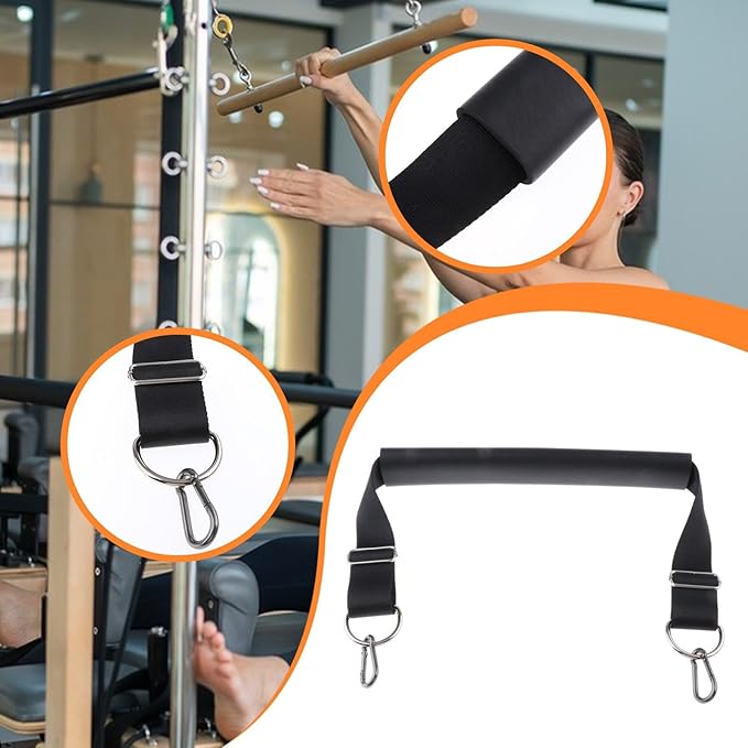 Pilates Foot Strap, Portable Core Training Leg Strap for Reformer Equipment Accessory for Arms Legs Home Studio