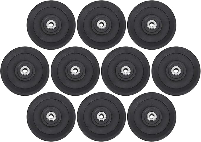 10pcs 115mm Nylon Fitness Bearing Pulley, Gym Accessory Strength Training Equipment, Home Gym Attachments with Iron Core, Durable Exercise Pulley for Health Club and F