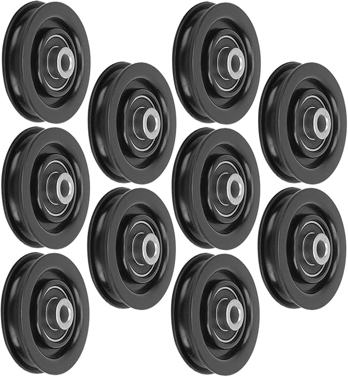Nylon Iron Fitness Bearing Pulley 10PCS Durable Gym Pulley Wheels for Strength Training Home Gym Attachments Exercise Equipment Accessories