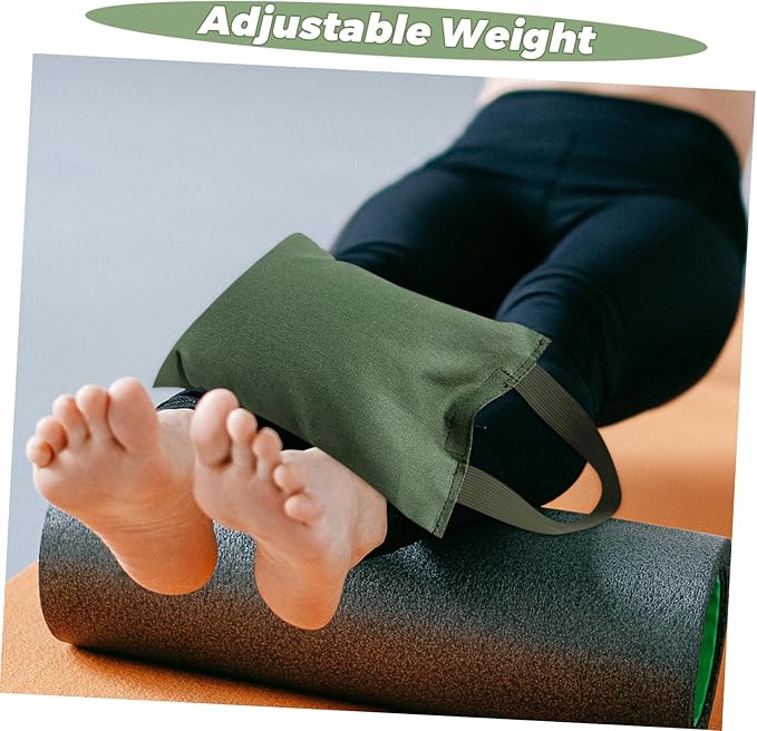 Mikikit 2kg Sandbag with Handle for Yoga and Fitness Versatile Weighted Bag for Workouts Portable Leg Sandbag for Strength Training and Balance Improvement