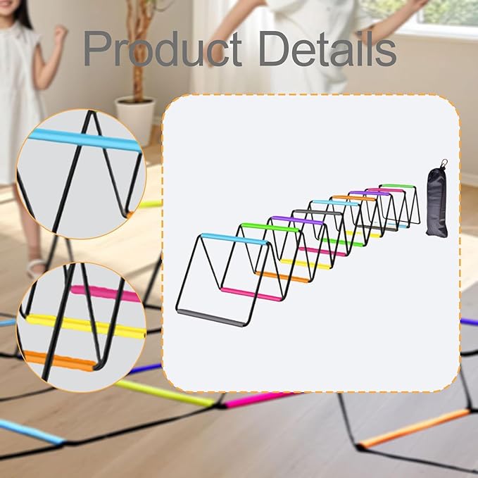 Agility Ladder Football Footwork Ladder Flexible Agility Training Equipment Jumping Hurdles for Foot Exercise Volleyball