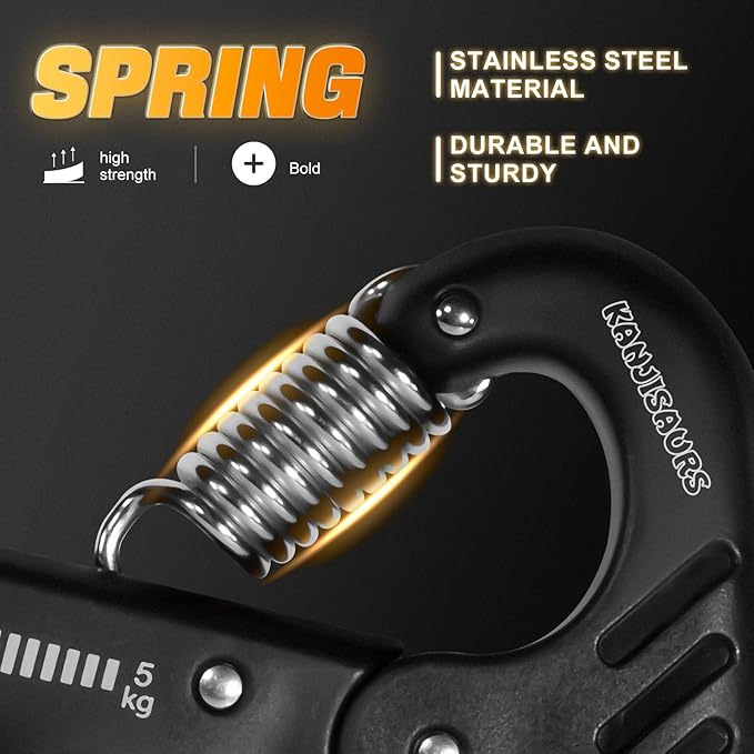 Grip Strength Trainer, Adjustable Resistance Forearm Strengthener with 11-220Lbs (5-100KG), Digital Counter, Ergonomic Hand Gripper Strengthener for Musicians, Athletes & Injury Recovery