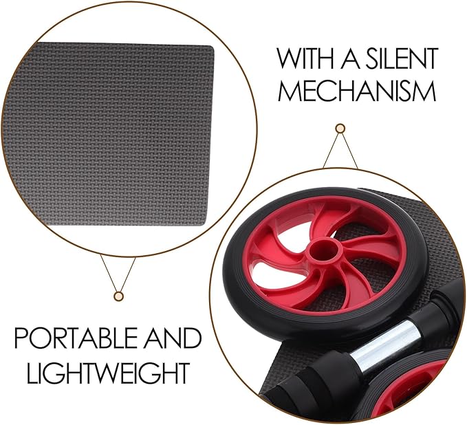 DOITOOL Ab Roller Wheel for Core Workout Quiet Fitness Abdominal Wheel with Non-slip Handles Home Gym Equipment for Indoor and Outdoor Abdominal Training