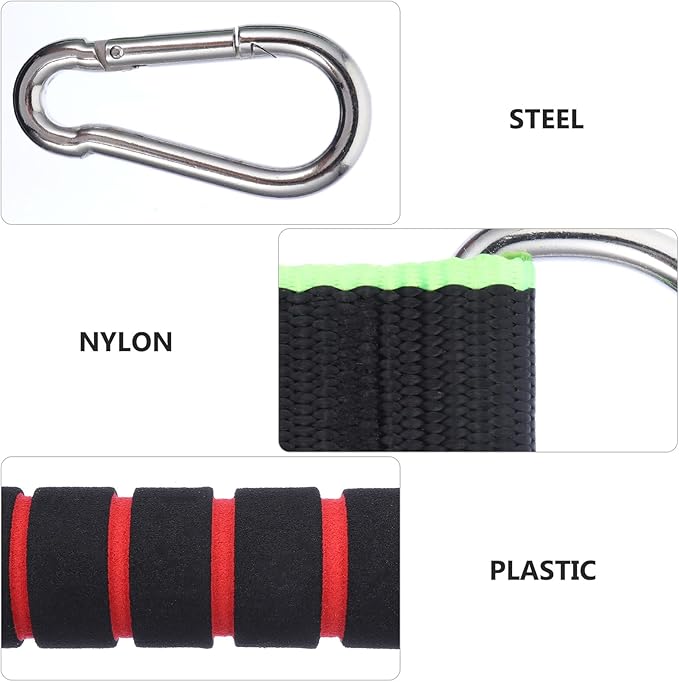 Fitness Handle Resistance Band Grip, Dual-Purpose Workout Pull-up Exercise Handles for Strength Training, Sturdy Attachment for Cable Machines and Home Gym Use