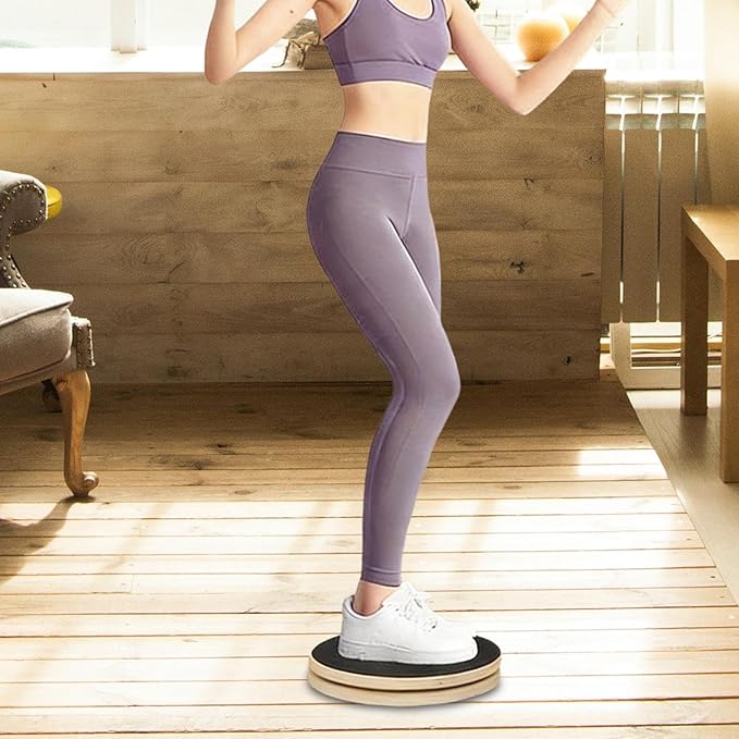 Waist Twist Board Ab Twist Board Sturdy Core Training,Wood,Compact Fitness Tool for Exercise,for Strengthening Abdominal